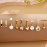 Stainless Steel Butterfly & Crescent Shaped Belly Button Rings Set, Belly Button Piercings, Sexy Short Style Body Jewellery Piercing Jewelry For Daily Wear, Body Piercing Kit