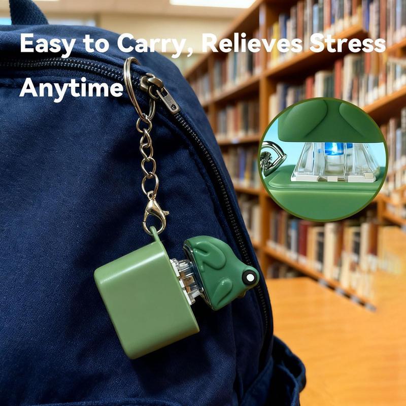 [Christmas Gift] Lizard keychain,Spinning Quack Duck Keychain & Frog Croaking - Realistic Sounds LED Lights Fidget Toy for Stress Relief Focus Kids Adults Portable Sensory Item