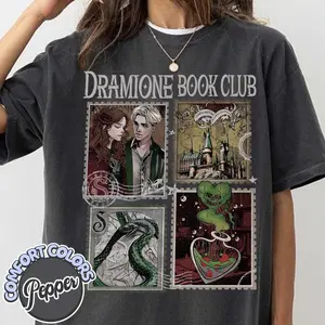 Dramione Manacled Comfort Colors Shirt, Malfoy Manor Granger T Shirt, Bookish Fan Fic Shirt, Magic Wizard School, Hp Merch,Snake House Green 7Y9