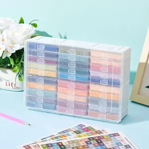 Diamond Art Storage Containers Trays with Lids ＆ Stand 30pcs for Diamond Painting Storage rack tools Clear Organizers