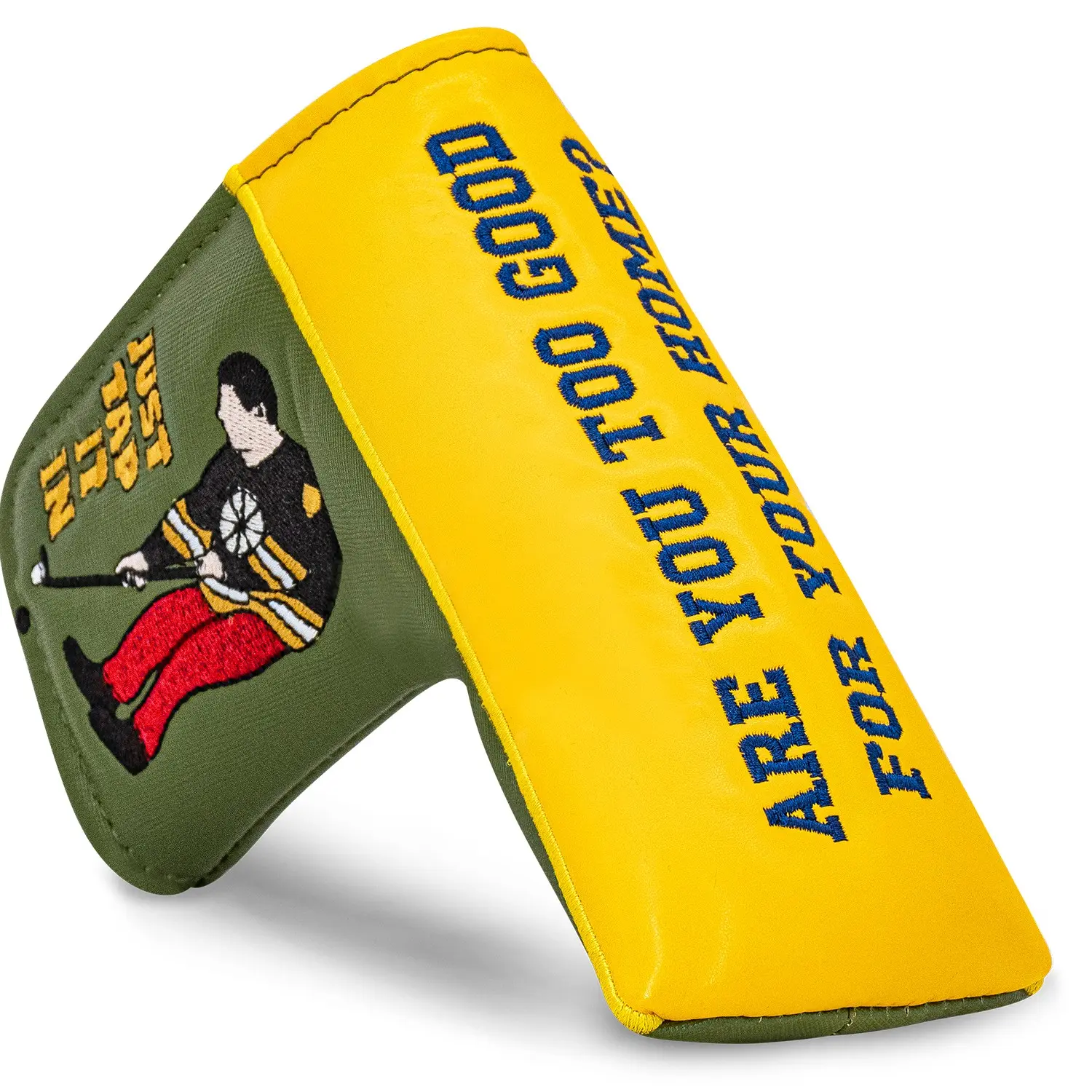 Happy Gilmore Golf Club Headcover, Premium Club Protector, Bright Cyan, Durable Golf Accessory, Golf Gear, Golf Gift Accessory, Men Women, Tap Tap Taparoo! Design