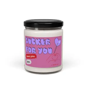 Scented Soy Candle - "Sucker for You" - Romantic Gift, Home Decor, Valentine's Day, Self-Care, Aromatherapy