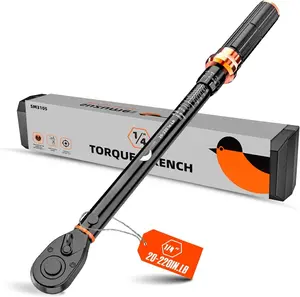 1/4 Torque Wrench (20-220 In.Lb/ 2.3-24.9 N.m) 3% High Accuracy Torque Wrenches 72  Dual-Direction Adjustable Dual-Scales Inch Pound Torque Wrench for