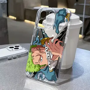 WB Ones Pieces Adventure Anime Pirate Ship Phone Case Suitable for iPhone 16e 16 15 14 13 12 11Transparent TPU Soft Back Cover,  Device Cover, Adventure Style, Flexible Cover, Durable Material, Stylish Case, Pirate Lovers, Tech Enthusiasts