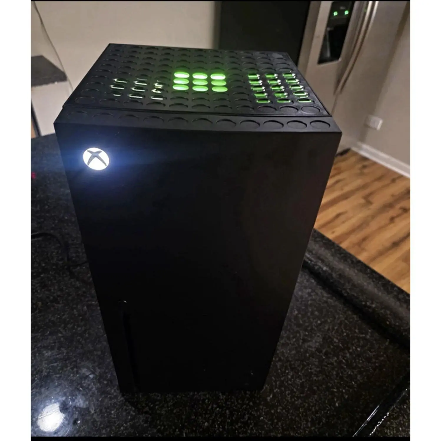 Xbox Series X Console - Black Color, Green LED Lights, Compact Design, Ideal for Gaming