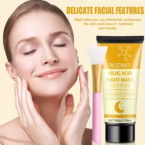 Rozino Kojic Acid Night Mask Jelly Texture Turmeric Niacinamide Infused Pore Clean Hydrate Tender Overnight Radiant Skin Must Have