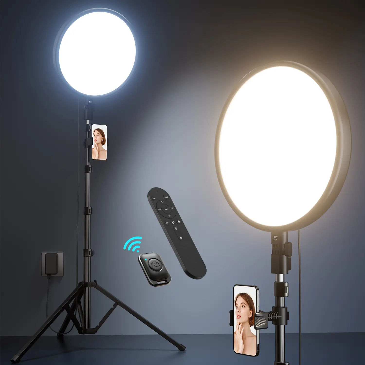 Weilisi Large Ring Light with 72" Tripod Stand, 6500K Full-Screen Selfie Ring Light for Live Stream, YouTube, TikTok, Video Recording, Photography, Ri