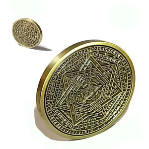 Sigillum Dei Aemeth Coin - Protection Talisman with 72 Names of God