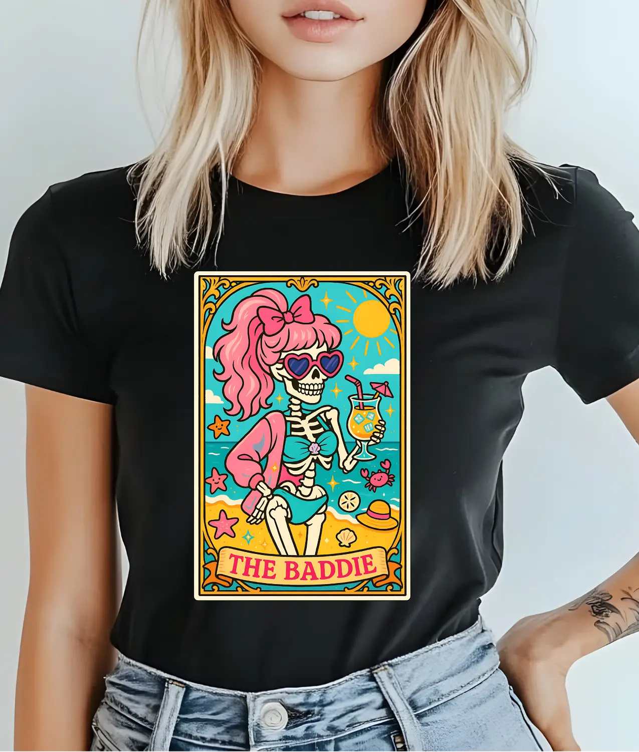 The Baddie Tarot Card DTF Transfer