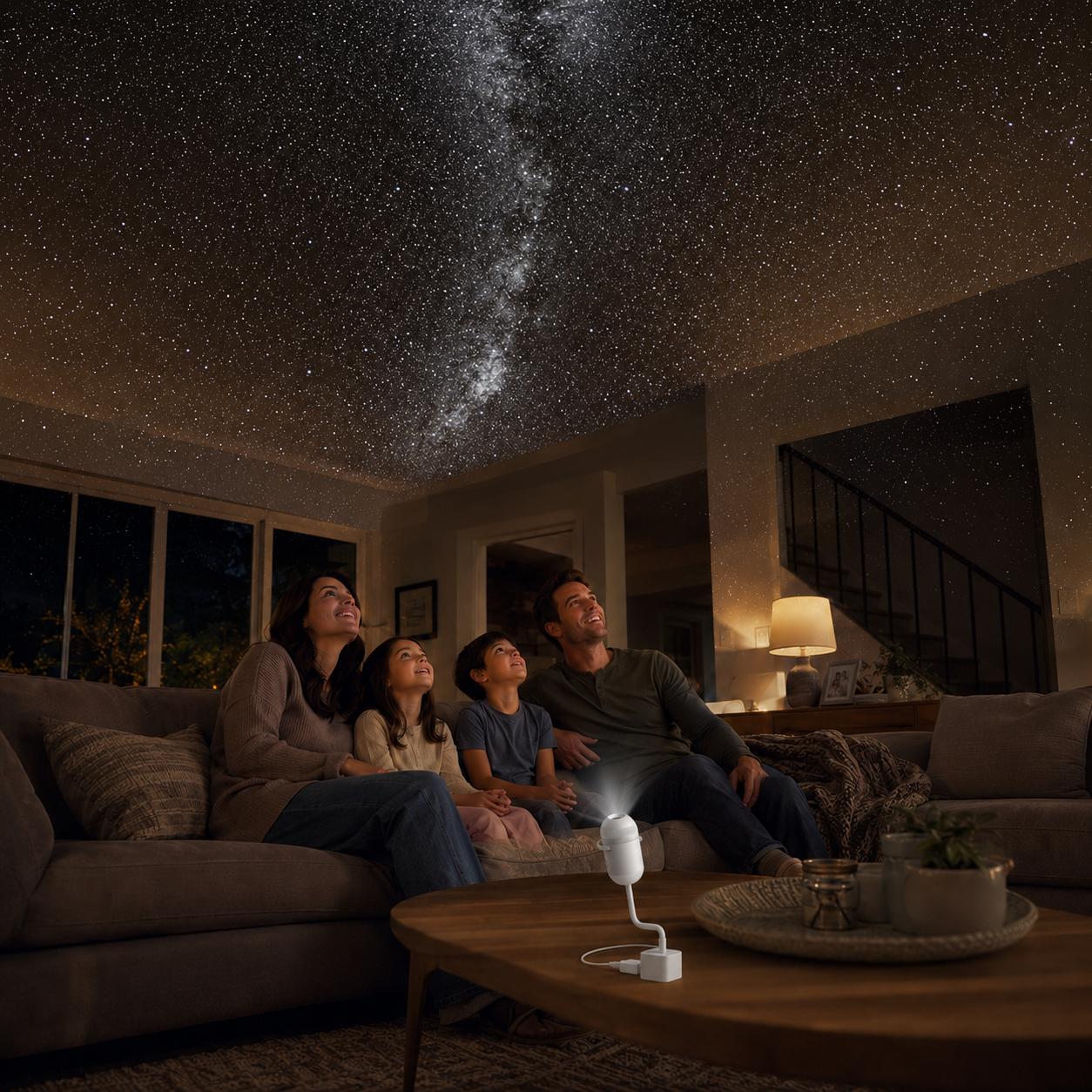 2-in-1 USB Galaxy Projector Night Light, Mini Starry Sky LED Projector Lamp with 3 Star Discs, Touch Control Star Projector for Bedroom Ceiling, Wall, Kids Room, Car & Room Decor
