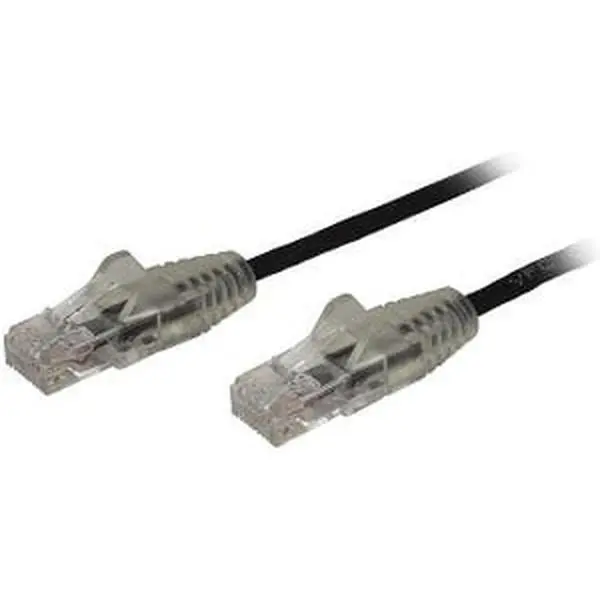 Startech Cat6 Patch Network Cable - 1' Length, Black, with RJ-45 Ports