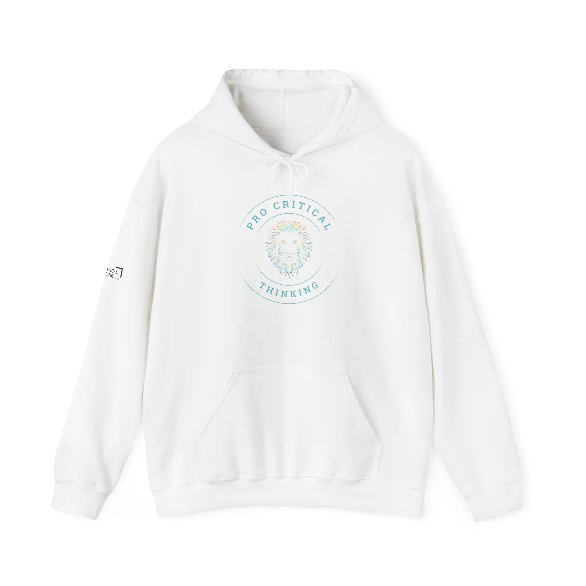 Pro Critical Thinking Lion Hoodie, Colorful Sweatshirt, Unisex Pullover Jumper, Philosophy Gift, Intellectual Apparel