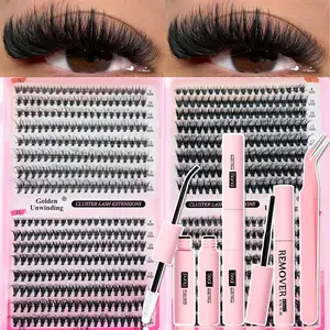 Large Capacity False Lashes, D-Type Design, Easy DIY Personal Lashes, Long-Lasting Wear, Perfect for Daily Use & Parties