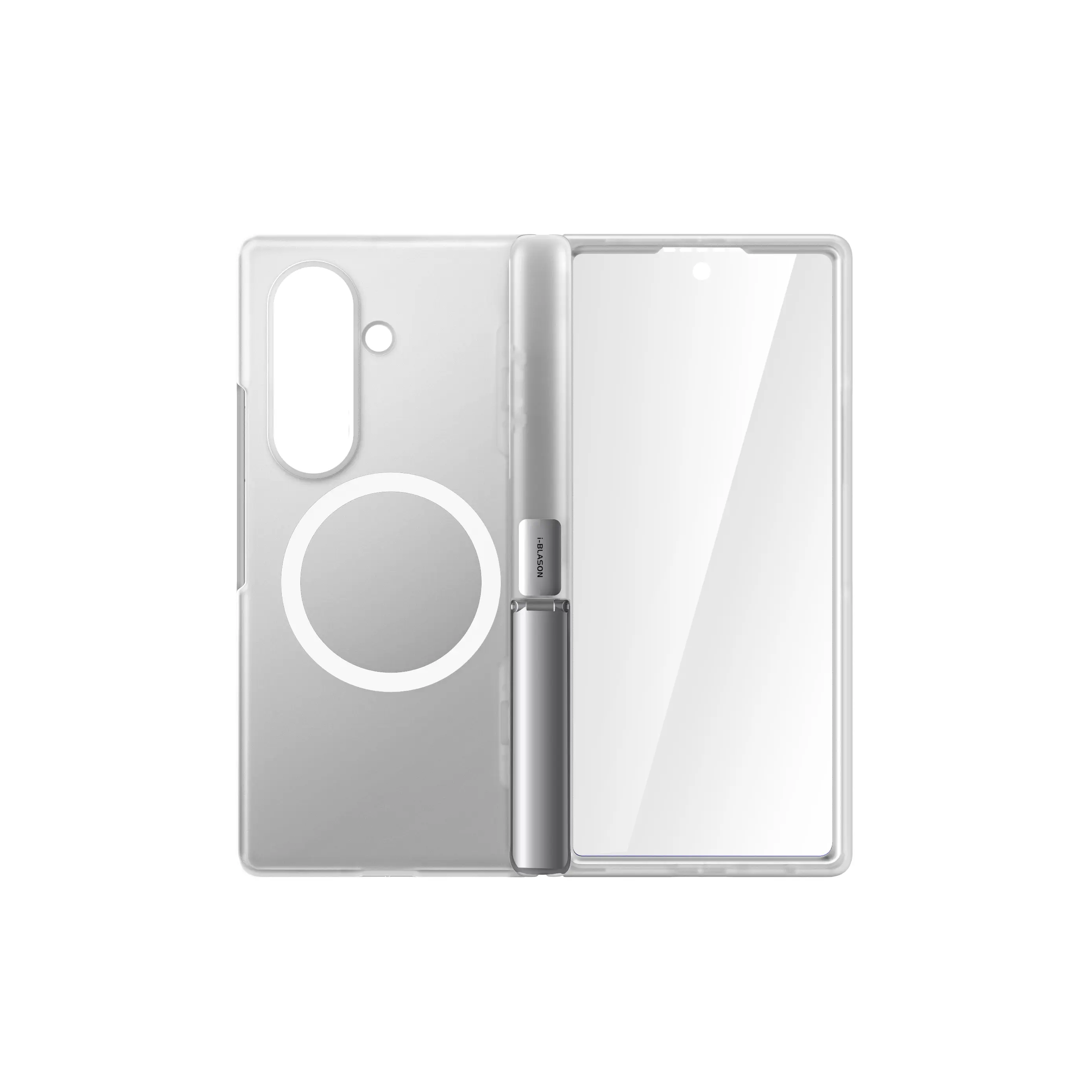 i-Blason Premium Magnetic Foldable Metal Protective Cover for Samsung Galaxy Z Fold 7 - 9H Hardness Tempered Glass Screen Protector, Kickstand, Hinge Protection, MagSafe Wireless Charging Compatible Smartphone Accessory