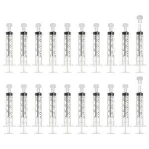 PETAXCELL Feeding Syringes with Cap, Plastic Syringes for Liquid Pet Feeding Measuring Tool No Needle 10ml, (White, 20pcs), Intended for Dog / Cat / Rabbits / Small Animal / Scientific Lab