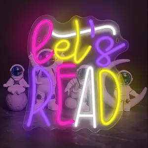 Warm Artistic Neon Lights, Soft Lighting for Peaceful Reading Atmosphere, Ideal for Study Rooms & Bedrooms, Perfect Gift for Teachers' Day