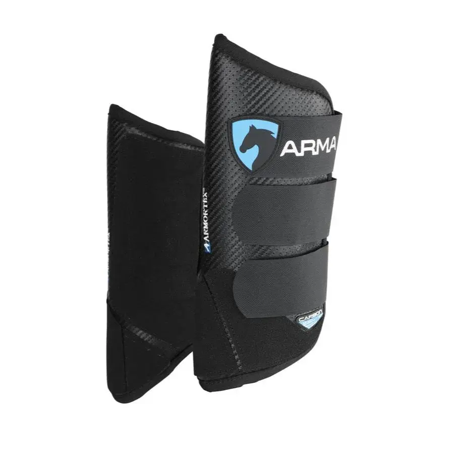 Shires ARMA Carbon Cross Country Hind Boots - Professional Equestrian Leg Protection Black / Cob
