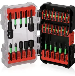 31PCS Magnetic Screwdriver Bit Set with Socket Adapters, S2 Steel Impact Driver Drill Bits Kit, Phillips Torx Hex, Quick Change Bit Holder