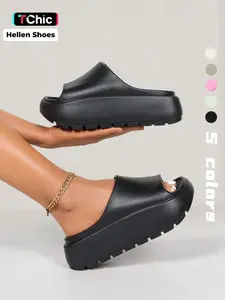 Women's Spring Summer Fashion Thick Sole Eva Slippers, Anti-Slip Comfortable Home Shoes, Quick-Dry Eco-Friendly Material, Cute Style