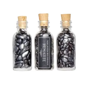 Hematite Gem Bottle - Polished Chips of Hematite Crystals Hematite Gem Bottle - Polished Chips of Hematite Crystals
