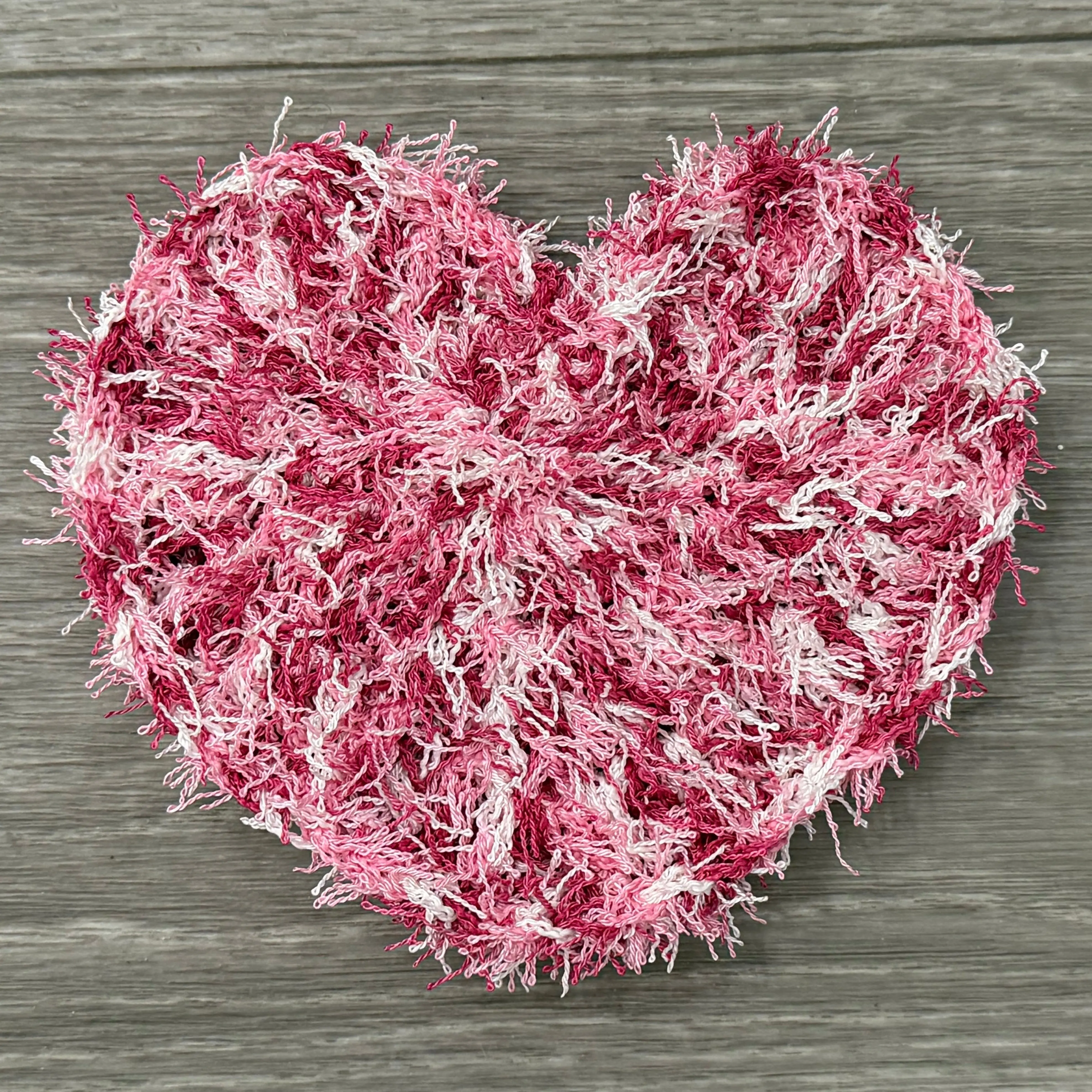 Double-Sided Heart Dish Scrubby