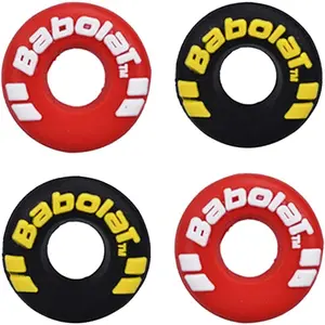 4 Piece Rubber Tire Shape Vibration Dampener Perdurable Tennis Racket Shock Absorber Soft Tennis Accessory Great for Tennis Players