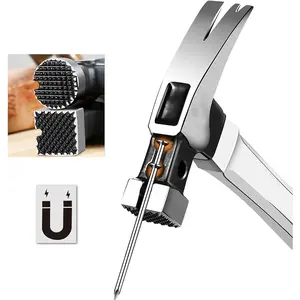 Heavy Duty Claw Hammer, 13oz Multifunction Magnetic Automatic Nail Suction Hammer Hammer Mallet Woodworking Nail Striking Tools for Home Repair, DIY, Woodwork