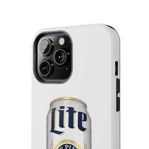 Miller Lite Vintage Label TPU Phone Case for iPhone 7-17 Pro Max Plus & Samsung Galaxy S21-S26 | Retro Beer Can Aesthetic Cover