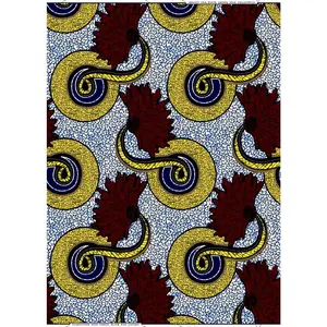 Polyester African Wax-Red