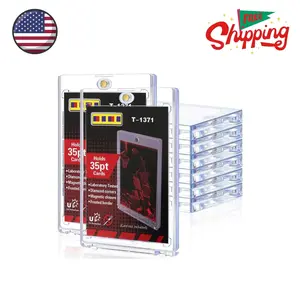 8ct Magnetic Card Holders, 35pt Hard Cards Sleeves Case
