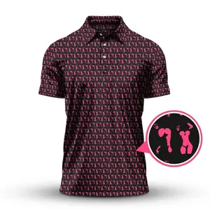 Funny Body Art Golf Polo Shirt – Men’s Graphic Pattern Lightweight Breathable Performance Shirt