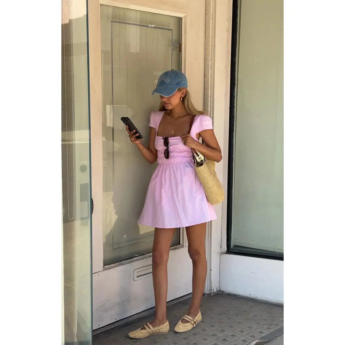 light pink holiday dress Charming Tea Length Light Pink Lace Wedding Party Dress, Pink Party Dr