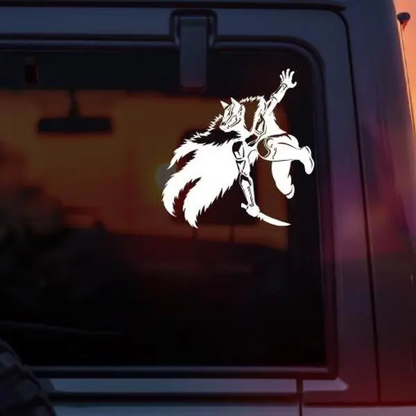 Sevro Howler Vinyl Car Decal – Red Rising Inspired Car Window Sticker – Hanging Howler Wolf Helmet Decal – Hail Reaper Fantasy Book Vinyl – Pierce Brown Fan Gift