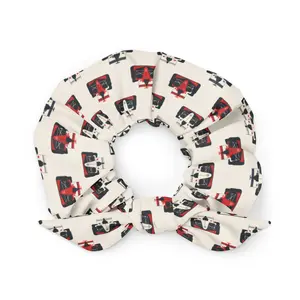 Formula Race Car Pattern Scrunchie