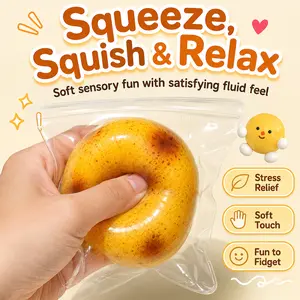 Fluid Potato Squeeze Toy, Soft Filled Sensory Stress Relief Toy, Cute Potato Squishy Fidget Toy, Slow Rebound Decompression Toy for Kids Teens Adults, Desk Toy, Party Favor Gift