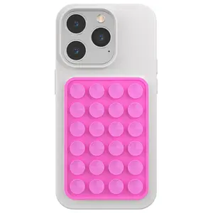 Silicone phone adhesive grip, suitable for suction phone case holder for iPhone and Android, hands-free adhesive phone grip, used for mobile sitting and restless mirror holder for selfies and videos