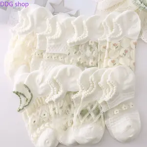 2026 8Pairs Women's Sheer Floral Ankle Socks, Cute Lace Mesh Low Cut Socks, Breathable & Cozy Casual Socks for Summer, Perfect for Daily Wear, Outings & Back to School