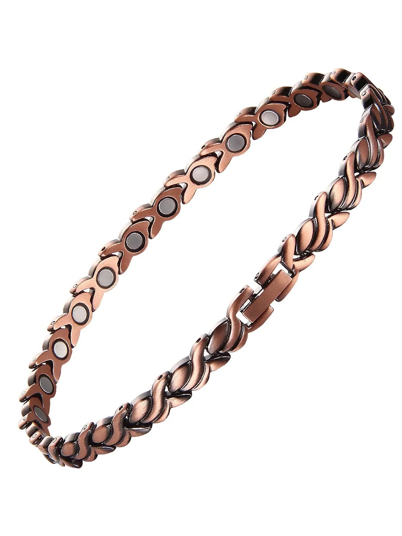 Women's Magnetic Anklet Bracelet, Boho Anklet, Copper Material, Adjustable Design, Vintage Style, Summer Jewelry, Wearable Jewelry, Trendy Fashionable Accessories, Perfect for Daily Wear