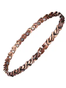 Women's Magnetic Anklet Bracelet, Boho Anklet, Copper Material, Adjustable Design, Vintage Style, Perfect for Daily Wear