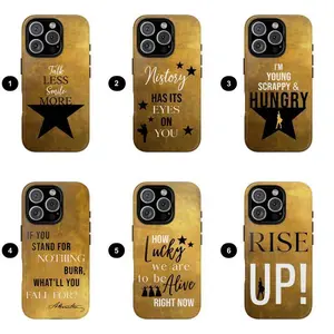 Hamilton An American Musical Broadway Show Silhouette Heavy Duty Tough Phone Case Shockproof Drop Protection Durable Hard Cover Aesthetic for iPhone 11 12 13 14 15 16 17 Pro Max Plus