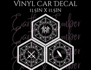 Large Sleep Token House Hexagon Set- House Veridian & Feathered Host- TikTok Music Merch
