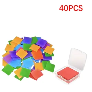 Random Color DIY Diamonds Art Colorful Painting Glue Clay, 40pcs/set Sticky Diamonds Art Glue with Storage Box, DIY Diamonds Art Colorful Painting Supplies, Diamond Painting Kit, Diamond Art Tools