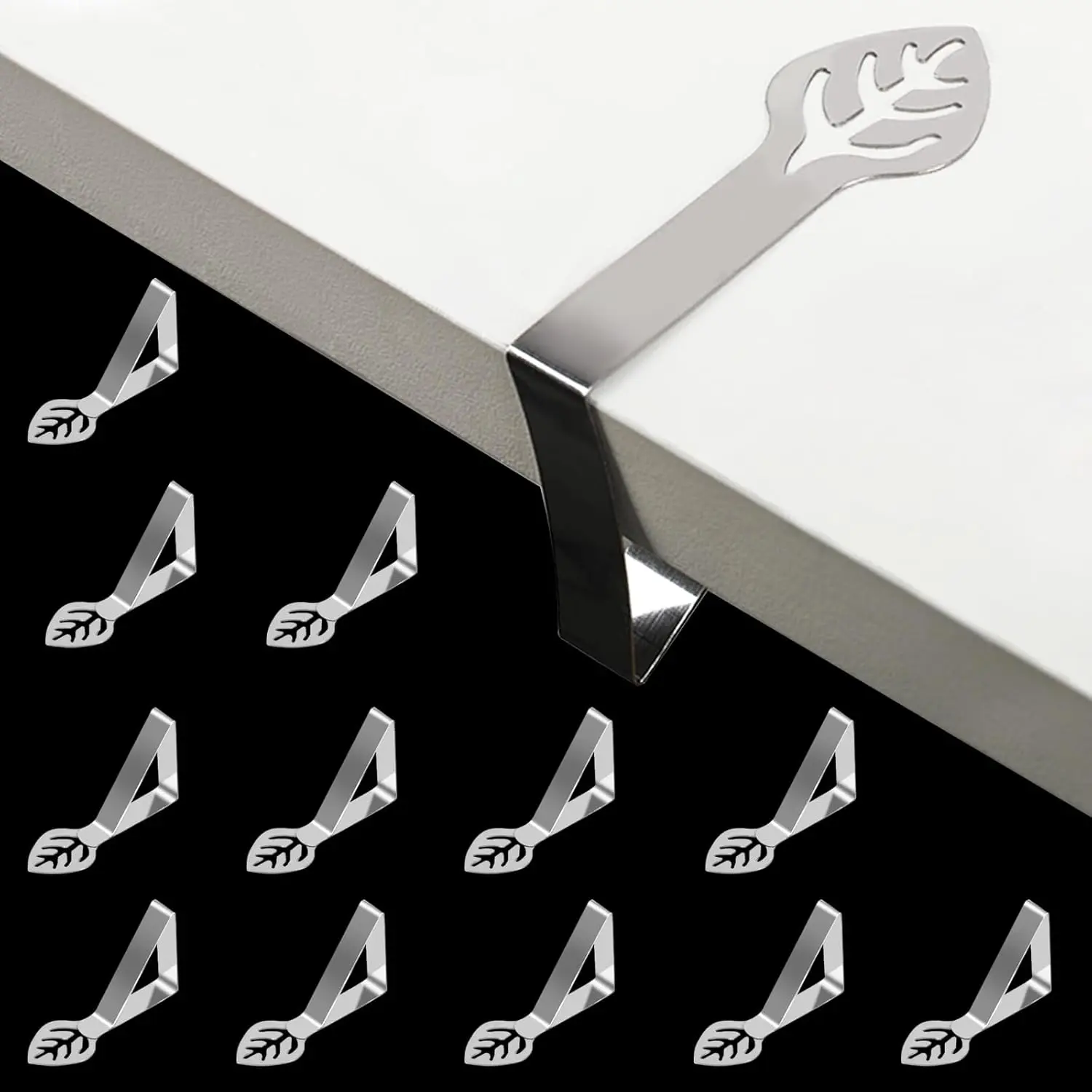 16Pack Tablecloth Clips Large Picnic Table Clips for 1.58inch Thickness Picnic Table Cloth Holders Stainless Steel Table Cover Clips Clamps (Silver) - Home Improvement.
