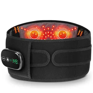 Waist Massager, Red-Light 3-speed Hot Compress & 3-speed Vibration, USB Rechargeable Waist Massage Belt, Period Massage Belt, Personal Care Appliances for Women