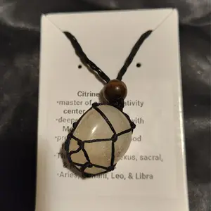 Handcrafted citrine necklace