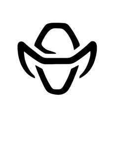 Cowboy Hat Vinyl decal Multiple Sizes and Color Options