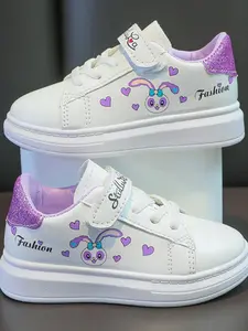 Cute Comfortable Girls Flat Casual Low Top Sports Shoes, Fashionable Easy Slip-On Design for School Play Park Travel