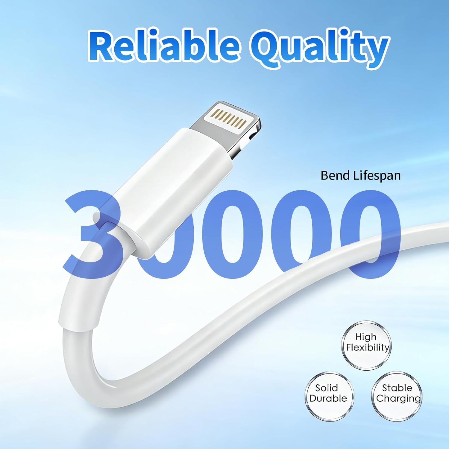 iPhone Charger Cord [Apple MFi Certified] USB C to Lightning Cable 3Pack 10 FT Type C Power Delivery Fast Charging Cable Compatible with iPhone 14 13 12 11 Pro Max XS Max XR X 8 iPad,White