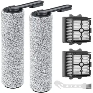 Replacement Hepa Filter & Roller Brush Kit, Household Appliance Parts & Accessories Compatible with Tineco Floor One 2.0 Slim Wet Dry Vacuum 2 Roller Brush,2 Filters,1 Cleaner Brushes