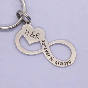 "Forever & Always" Infinity Keychain, personalized with your initials